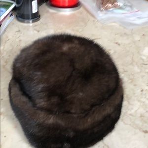 Real fur natural mink hat